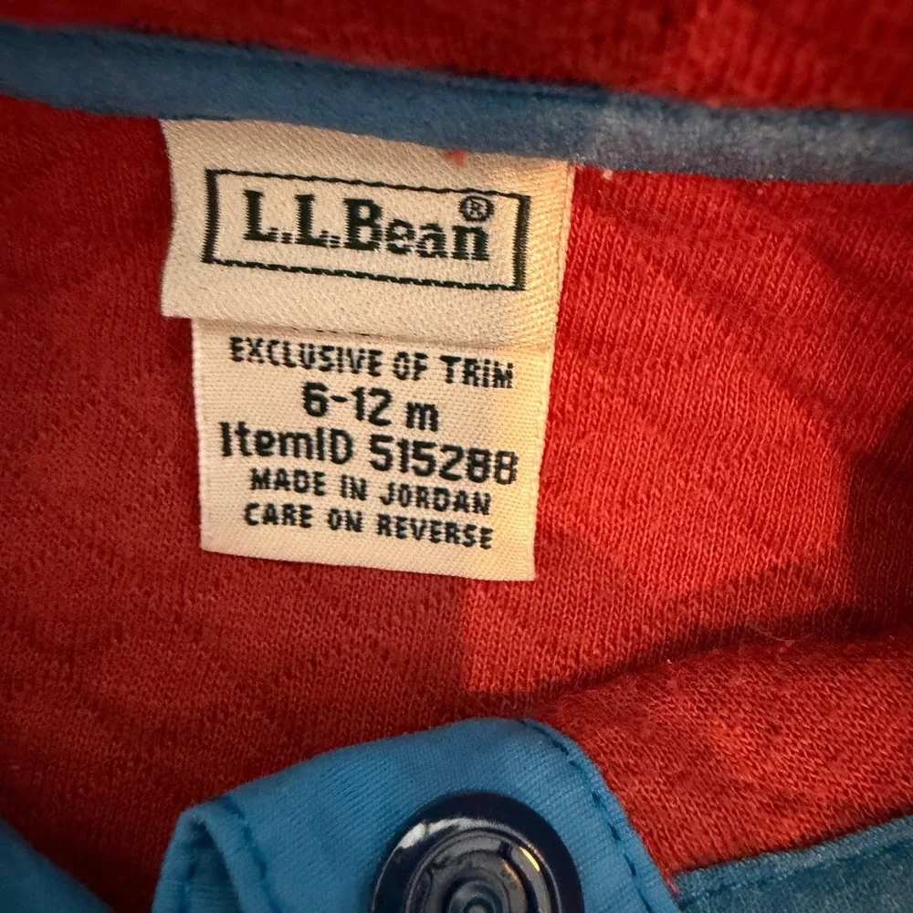 L.L. Bean Quilted Snap Pullover, 6-12 month - Picture 3 of 4